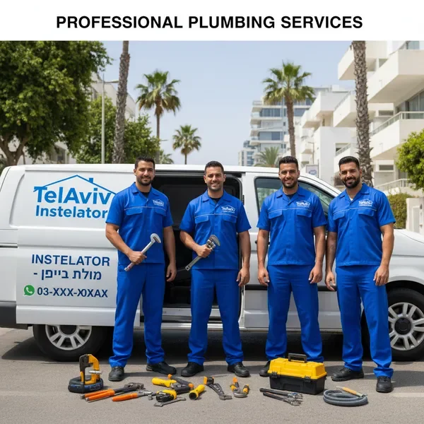 Professional plumbing company team